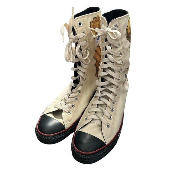 RARE Converse Chuck Taylor All Star Sailor Jerry Pin Up Hi Top Shoes Men's 10 - Picture 6 of 14